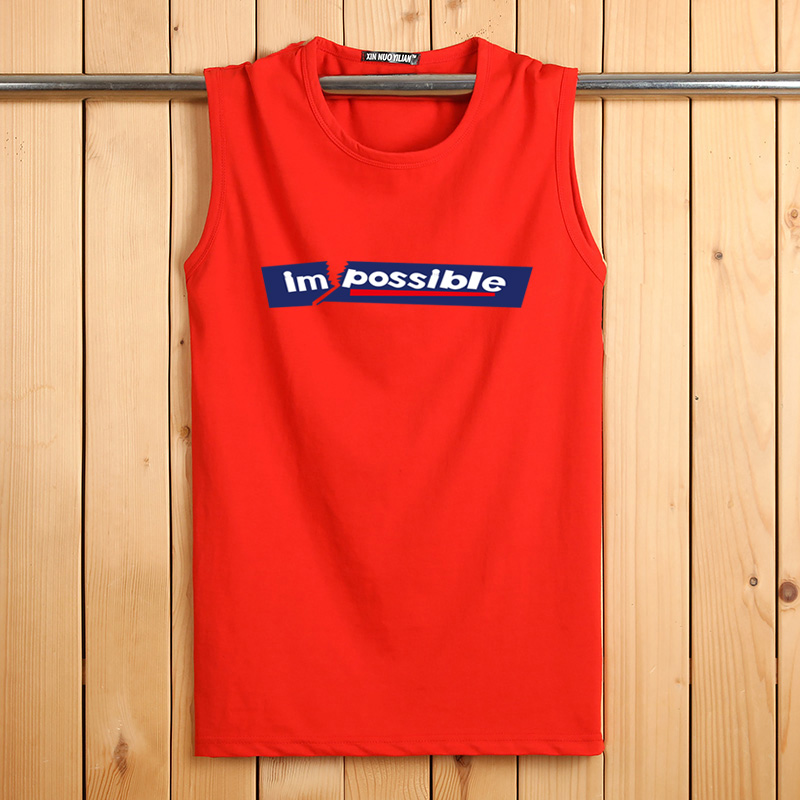 Không tay vest nam triều hip hop tide thương hiệu cotton lỏng bóng rổ vest tay áo t-shirt sinh viên thể thao bãi biển mùa hè vest