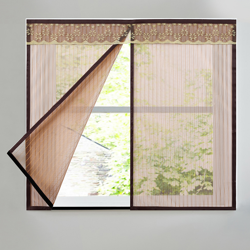 Anti-mosquito screen screen self-mounted Velcro self-adhesive magnetic magnet window screen curtain sand window invisible window