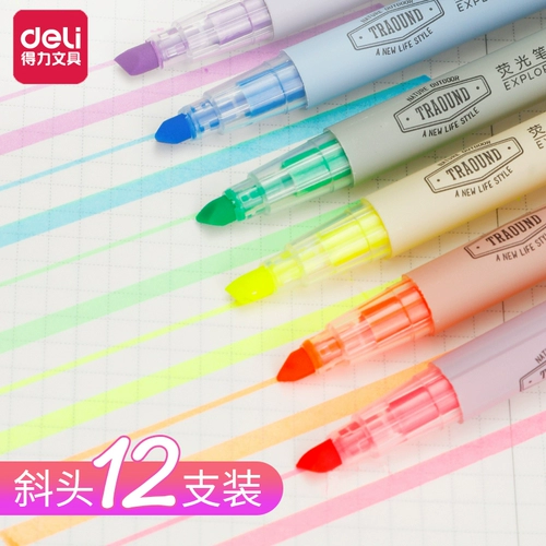 Флуоресцентный обучающий желтый вместительный и большой маркер для школьников, широкая цветовая палитра