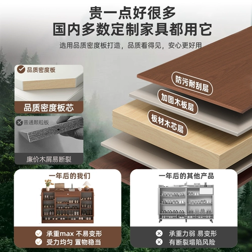 Шкаф для обуви для входа в дом, новинка 2025 года, популярный шкаф для хранения цвета цельного дерева, настенная полка для обуви большой емкости