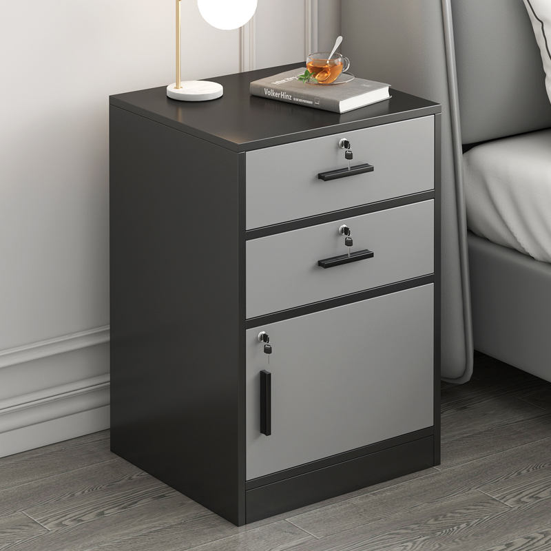 Bed-head cabinet minimalist modern bedside containing cabinet with lock lockers side cabinet Home Bedroom set of short cabinet-Taobao