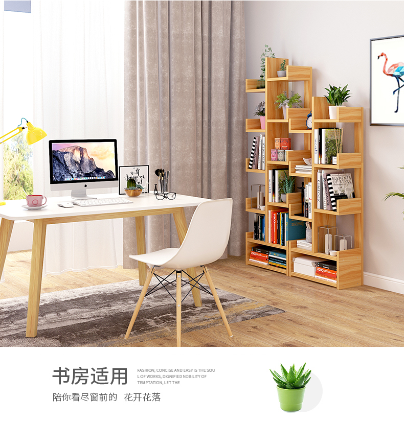 Giá sách kệ sách đơn giản hiện đại sàn đơn giản giá kinh tế không gian lưu trữ tủ lắp ráp kệ nhỏ - Kệ tủ sách treo tường