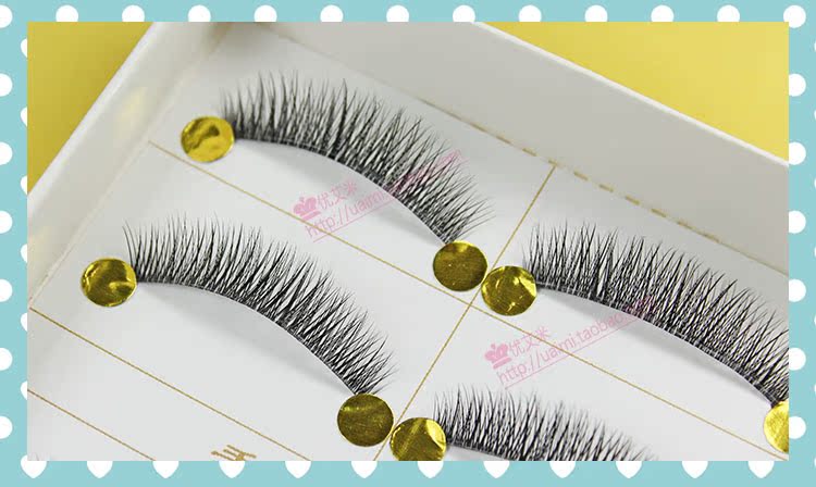 Cuộc sống hàng ngày trang điểm lông mi giả dày tự nhiên 5 cặp 016 trang điểm màu nude trong suốt thân cây mô phỏng lông mi giả