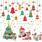 Рождественский декор для детского сада, стеклянная оконная наклейка, наклейки для пожилых людей