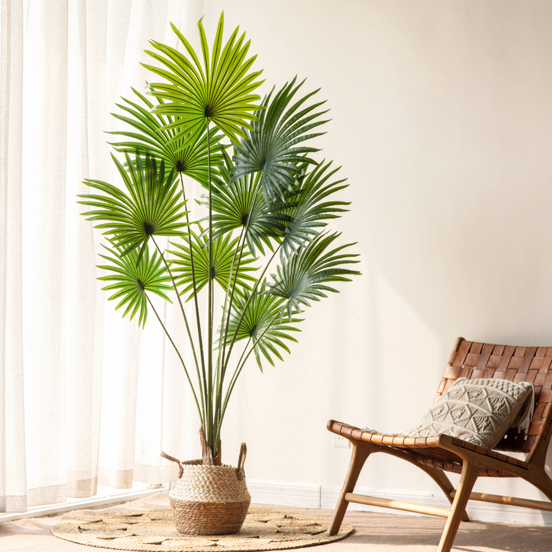 Seven Mel Nordic emulation Large green plant Decorative Potted sunflower Sunflower Indoor Living Room Net Red Fake Tree Furnishing