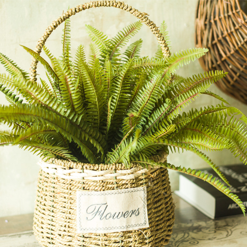 Seven Jasmine Simulation Persian Grass Simulation Grass Green Plant Persian Ferns Home Swing Accessories Living-room Placing Decorations