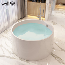Round bathtub Acrylic single small apartment type ordinary bath Main hotel couple bathtub Adult independent 1 2m