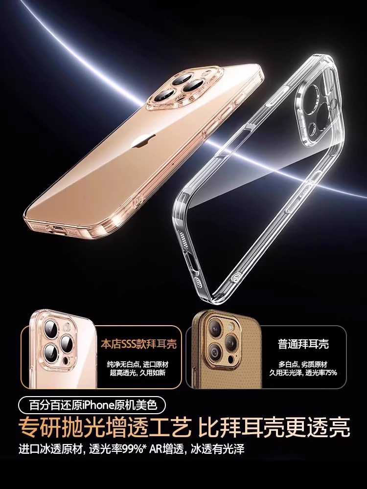 [Bayer, Germany] Suitable for Apple 16 Phone Case, Transparent iPhone 17 Pro Max New Model, iPhone 15 Protective 14 Pro Soft Case, 13Pm Cover, 14 Plus Full Coverage, 12 Anti-Drop, 1 Silicone