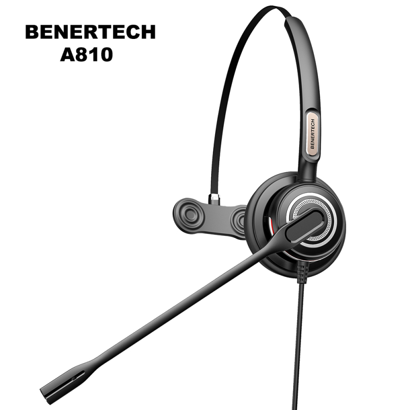 British High-End Brand Benertech A810 Single-Ear Call Noise-Canceling Headset Qd Interface