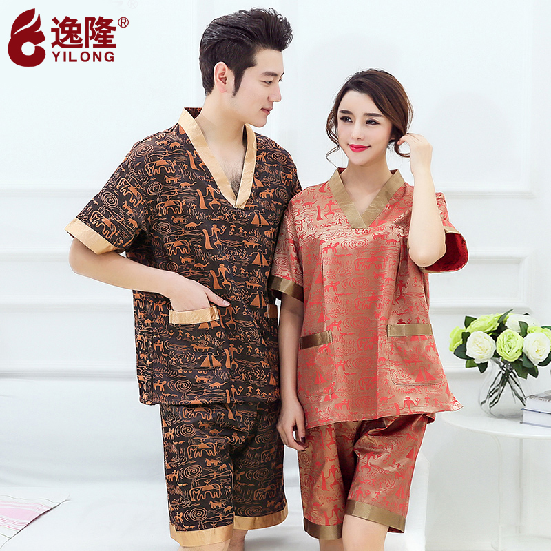 Yilong sweat steam suit Female couple style bath suit Sauna suit suit Enron Nanohan steam suit Male massage suit Bathrobe