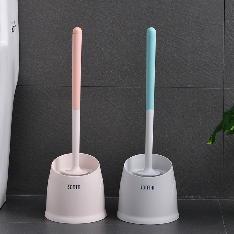 Household toilet brush set creative perforated toilet wash toilet brush new long handle no dead angle cleaning brush