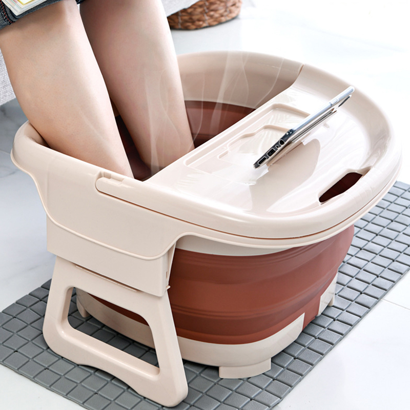 Passable Foot tub Nordic Home Foot Tub Plus High Plastic Washing Feet Barrel Massage Insulated Foot Tub High Deep Barrel
