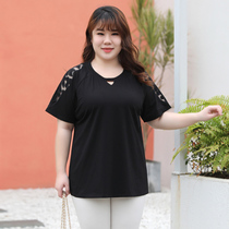 Short sleeve t-shirt woman 2022 new womens clothing Summer Korean version loose weight plus size 200 catty mm Compassionate Blouse