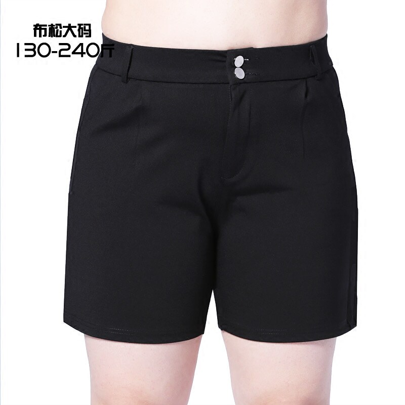 Large size Elastic Shorts Woman Fat Mm Summer Clothing High Waist 40% Pants 200 Catty Loose Suit Shorts Plus Fat Increase