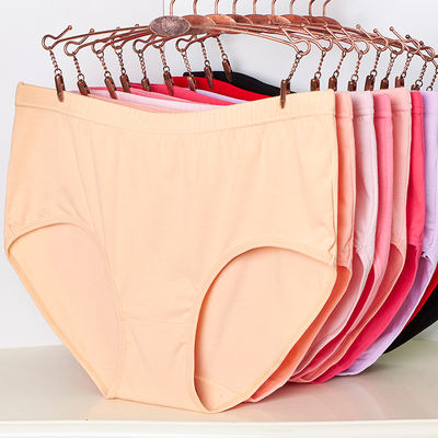 Middle-aged mom underwear, women's high-waisted, elastic, stylish, overweight, oversized, 200-pound chubby girl, triangular shorts, head summer