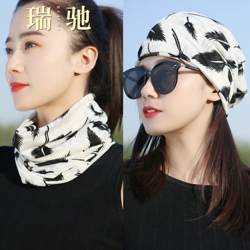 Summer sunscreen Ice Silk small scarf female cervical neck scarf head scarf head hat thin warm sleeve