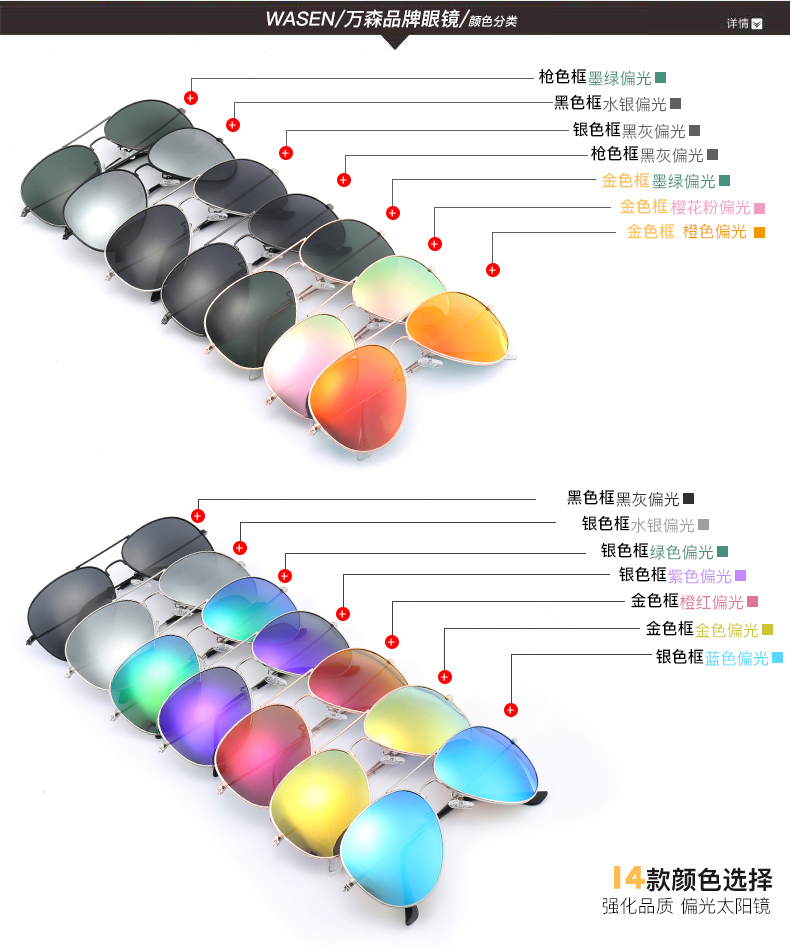 Kính râm nam hipster Kính râm nam phân cực cận thị lái xe ếch gương cá nhân lái xe gương kính kính mát nam