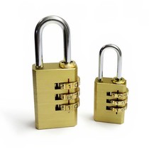Code lock copper padlock solid pure copper box lock travel bag window zipper cabinet lock bag lock