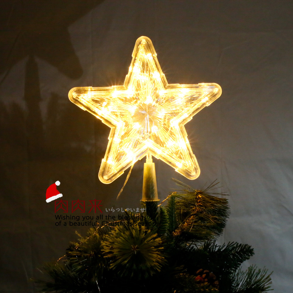Bright Light Tree Top Stars With Light Christmas Tree Decoration Christmas USB Warm Colorful Lights Pentagram Dress Party Battery