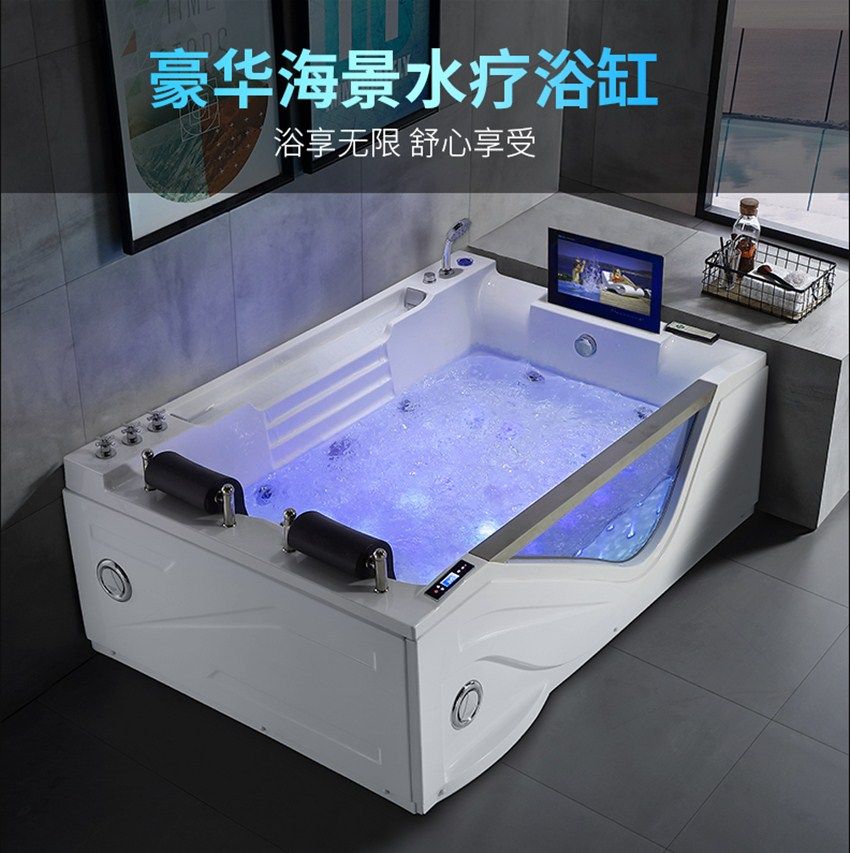 Luxury jacuzzi double fun couple villa hotel large bathtub constant temperature heating 1 9-meter large tub