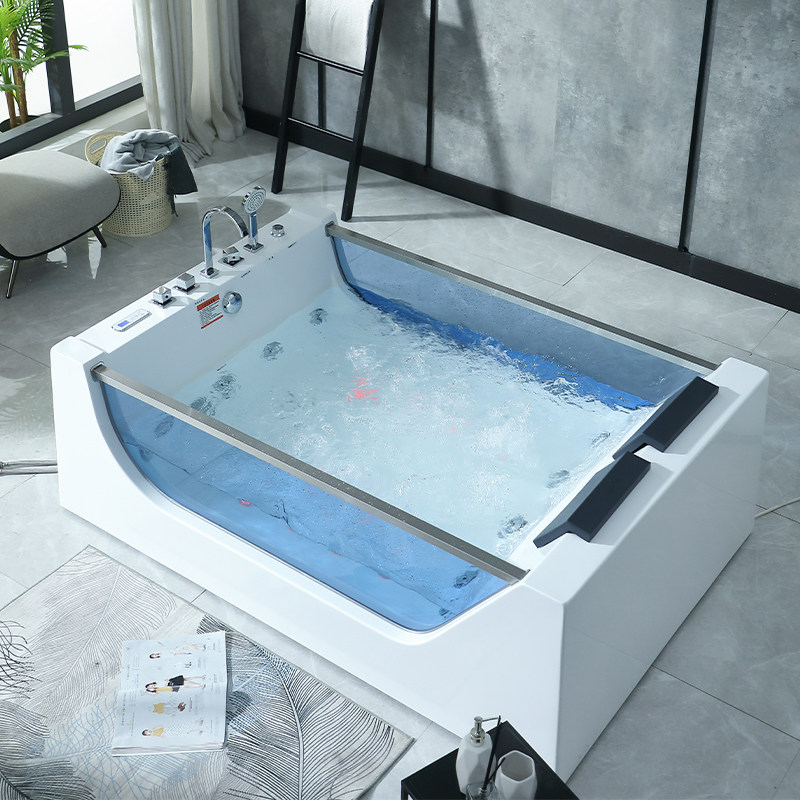 Double bathtub Independent type intelligent thermostatic heating Surfing massage Bubble Acrylic Couple Villa Net Red Tub