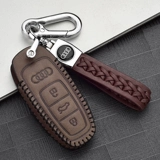 Audi, ключница, брелок подходит для мужчин и женщин, из натуральной кожи