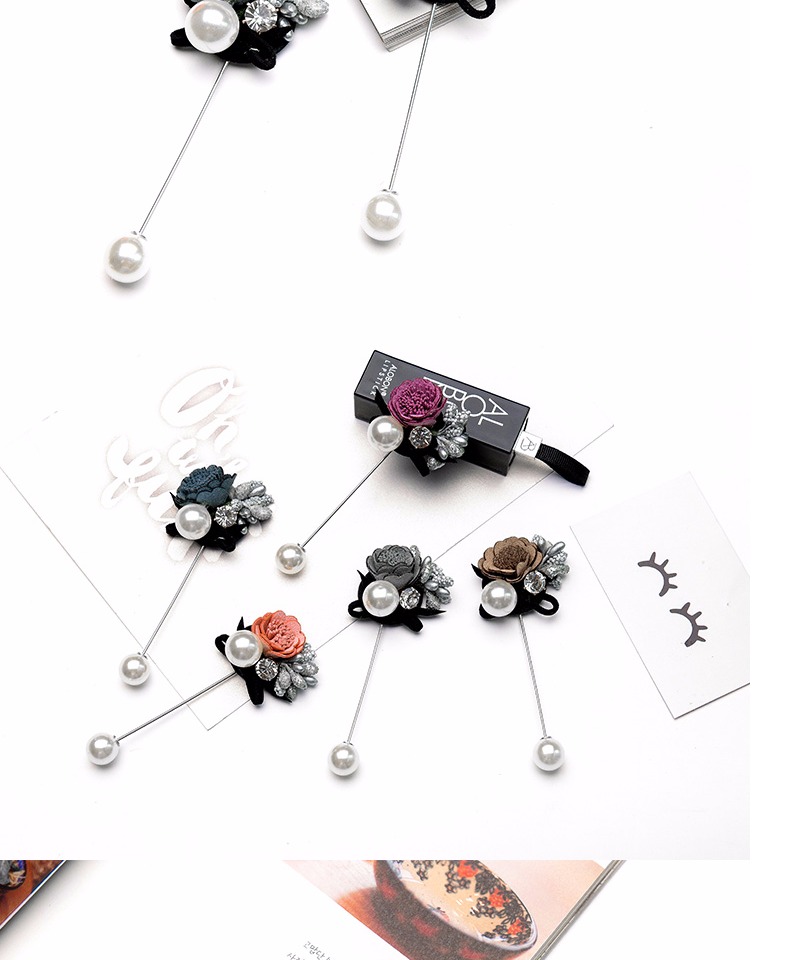 Thời trang trâm cài áo len Nhật Bản và Hàn Quốc áo len cổ trâm kim với giả ngọc trang sức pin khăn choàng khóa lụa khăn quàng cổ nữ trâm cài áo