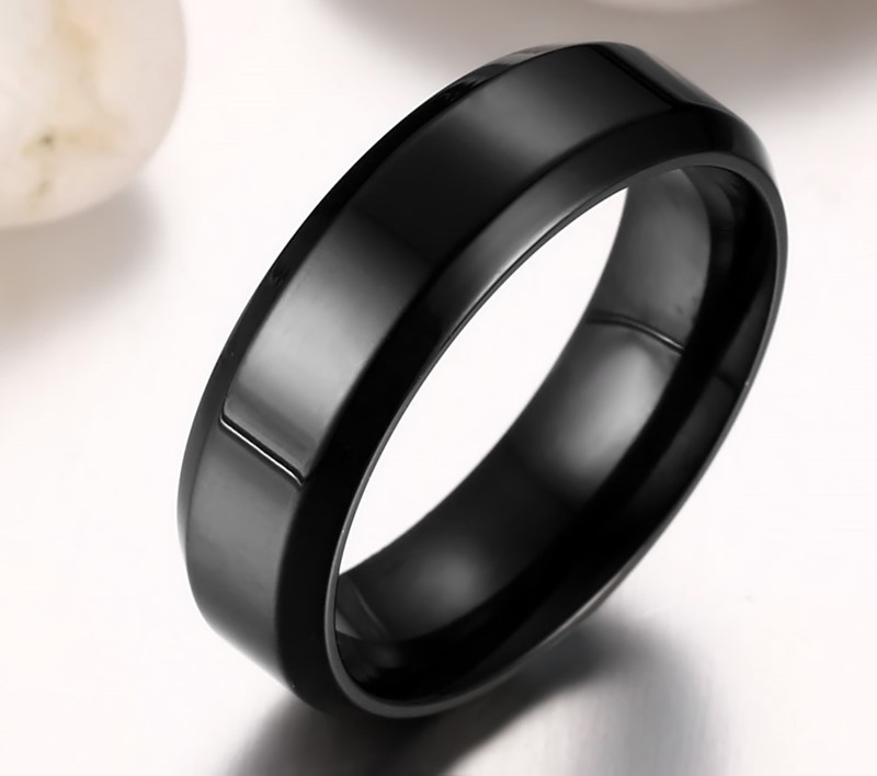 Phiên bản tiếng Hàn của nhẫn đơn giản 6MM thép không gỉ nhẫn đôi nam thời trang nhẫn titan thép cá tính sinh viên quà tặng nhan kim cuong