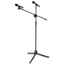 Floor-standing microphone stand double microphone clip microphone stand wired and wireless lifting condenser microphone stage performance microphone stand
