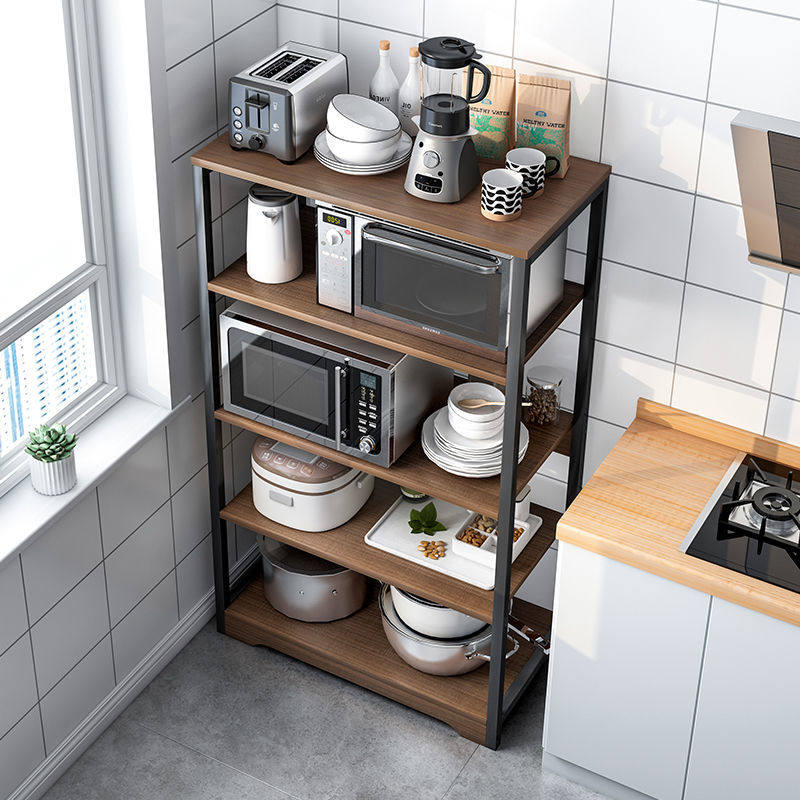 Kitchen Shelve Ground Floor Multilayer Oven Microwave Oven Supplies Home Big Full Multifunction Pot shelf