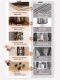 Naijia 360-Degree Rotatable Bookshelf Solid Wood Bookcase Living Room Corner Floor-Standing Storage Rack Wall-Mounted Integrated Storage Rack