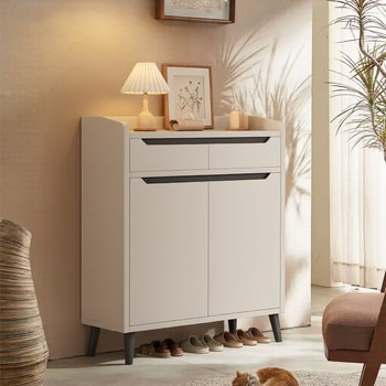 Shoe Cabinet, Small and Narrow, for Home Indoor Storage, Integrated Against the Wall, 2025 New Popular Model, High-End Entryway Shoe Rack