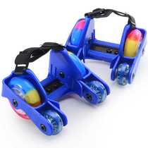 Hot roller skates transportation tool PU four-wheel heelys shoes childrens star wheel with auxiliary wheel heel-type roller shoes