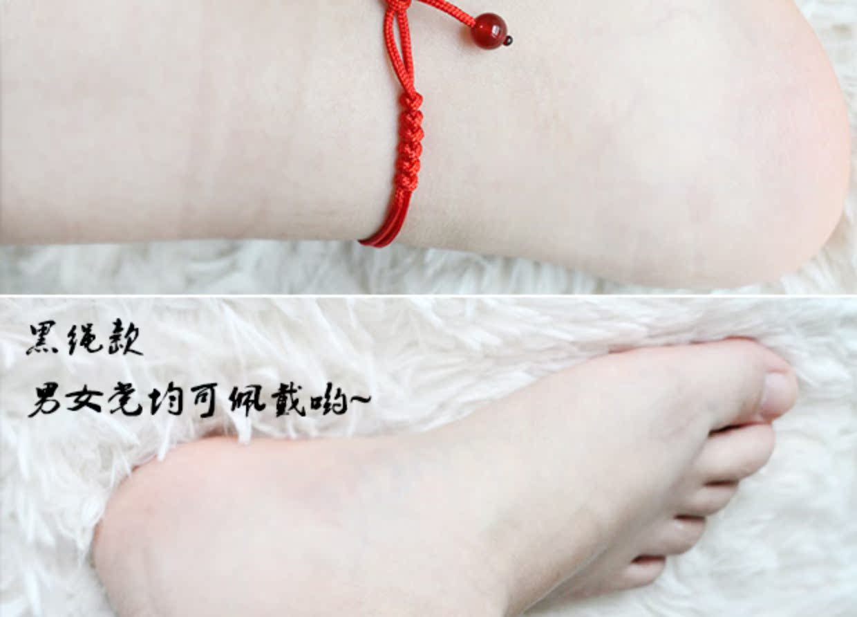 Mua một tặng một đôi miễn phí dệt tay đơn giản vòng chân nữ nam dây đỏ retro chuông bạn gái sinh viên chuỗi các mẫu lắc chân bạc nữ đẹp