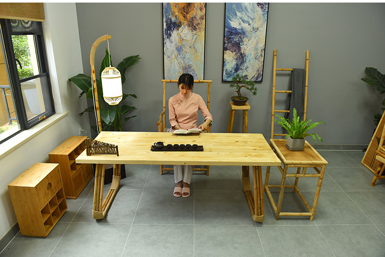 Mới Trung Quốc bàn trà gỗ rắn kết hợp phòng trà B & B tre nội thất Bàn trà Zen hiện đại đơn giản bàn trà tre - Bàn trà mẫu bàn sofa đẹp