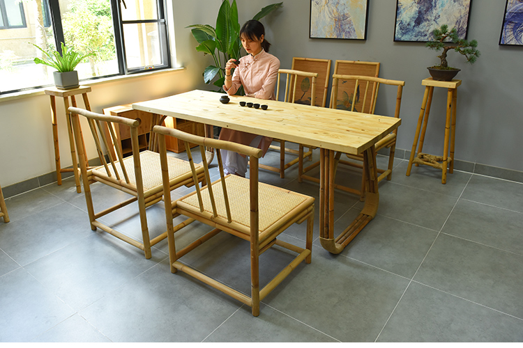 Mới Trung Quốc bàn trà gỗ rắn kết hợp phòng trà B & B tre nội thất Bàn trà Zen hiện đại đơn giản bàn trà tre - Bàn trà mẫu bàn sofa đẹp