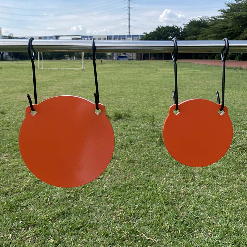 Shooting Practice Ar500 Steel Target Plate, 10mm Thick, Panda Head Design, with 2 Steel Hooks, Sturdy and Durable Training Target