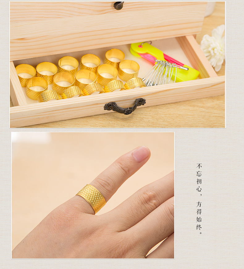 Đồng thimble vòng khâu ép đối với nút điều khiển may thimble hàng may vải công cụ DIY - Công cụ & vật liệu may DIY khung thêu tranh chữ thập