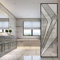 Modern living room light luxury glass screen partition wall decoration simple bedroom blocking entrance hall home small apartment