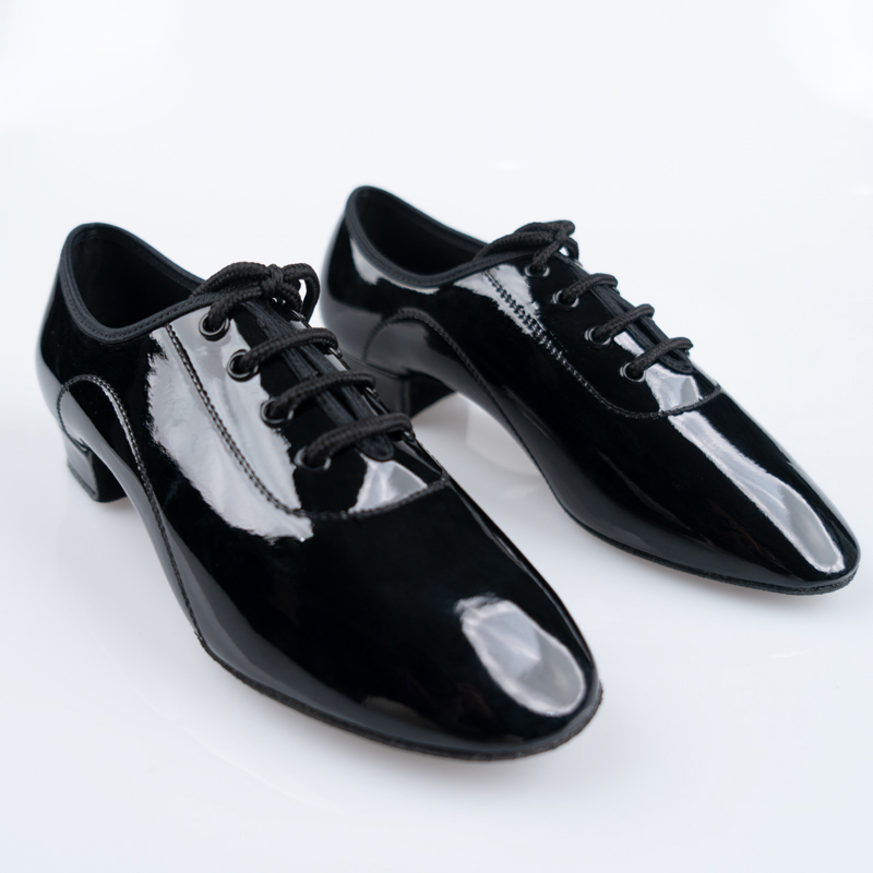 Song Liberia male and young children dance shoes Morden Dance 100 Lap Bright Leather Super Slim skills Competition Training Dance Shoe 702