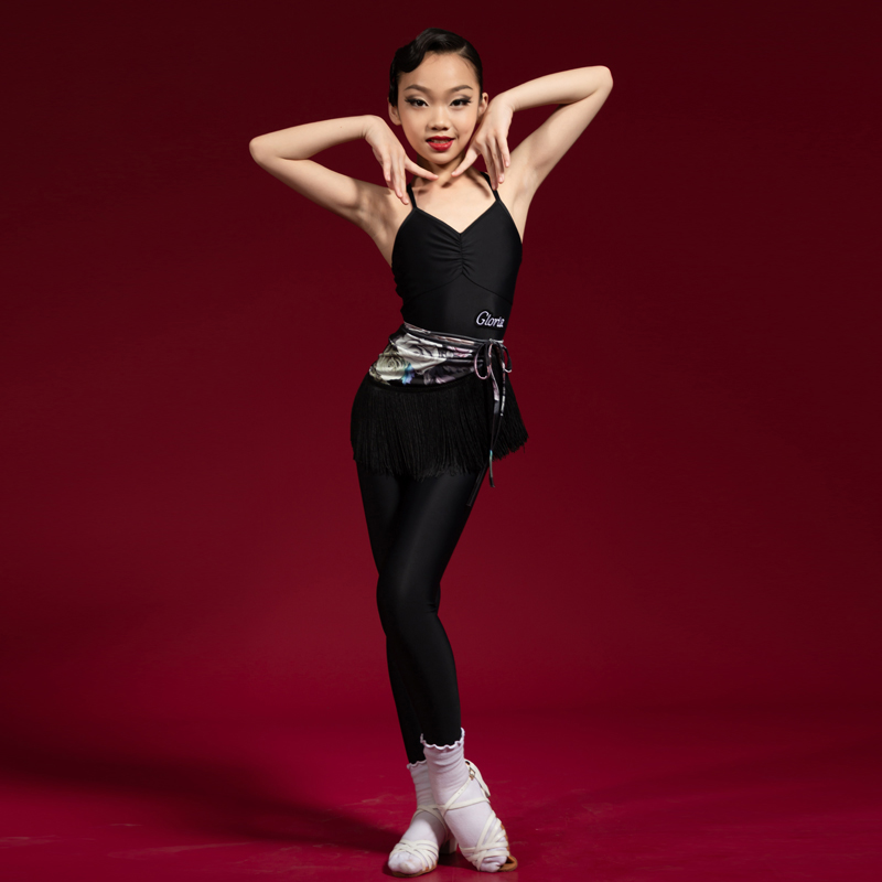 Gloria Latin dance suit girls and children's new sling jumpsuit spring and summer practice suit practice suit G4053