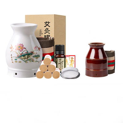艾柱艾灸罐陶瓷刮痧杯炙艾灸盒子随身灸家用熏蒸仪器美容院工器具