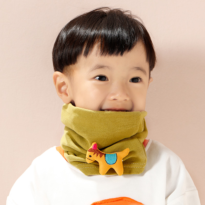 Children's scarves spring and autumn thin children Neck Neck neck sleeves Baby children Windproof Warm Women Cute Boys Pure Cotton Boy