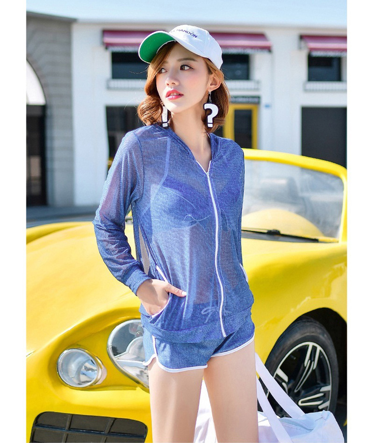 Cặp đôi đồ bơi bikini nữ Hàn Quốc mới đồ bơi trắng nam phù hợp với bãi biển mùa xuân áo tắm nóng - Vài đồ bơi 	đồ đôi tắm biển đẹp