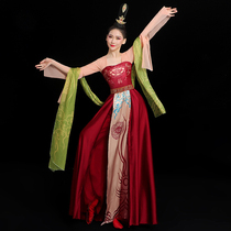 Meirenguan Dance Classical Dance Performance Han and Tang Myrobalan Skirts Hanfu Ethnic Chinese Style Elegant Art Test Hu Yulou