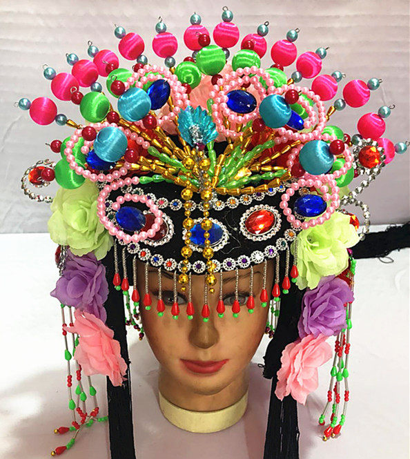 Yangko headdress classical dance headdress performance accessories drama imperial concubine headdress square dance headdress ancient costume Huadan props