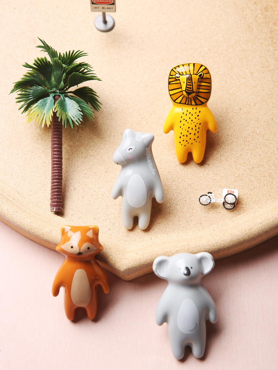 Nordic cute animal handle children's room wardrobe door furniture drawer shoe cabinet cartoon creative small handle single hole