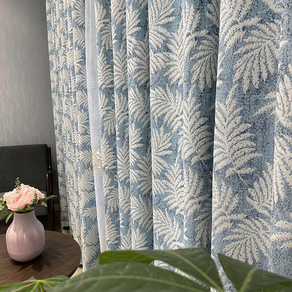 At the end of the year to clear the warehouse to promote the finished curtain fabric at a loss to deal with the rental room simple living room bedroom large leaves