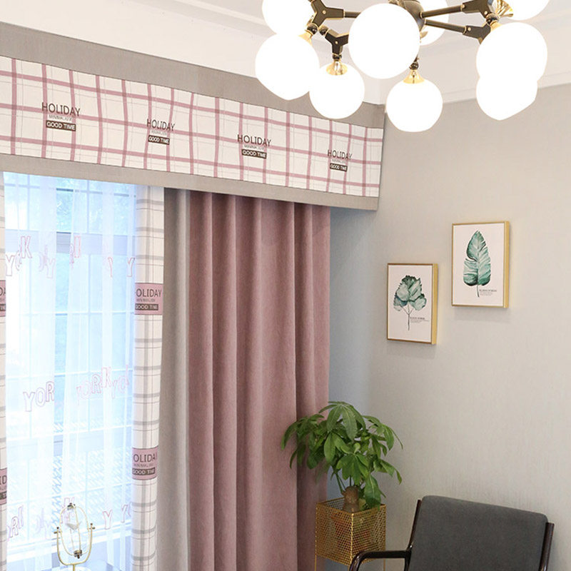 Finished Curtain Factory New Special Price Minima Modern Nordic Chinese Thickened Shading Snowy Weave Plaid