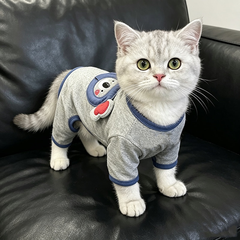 Cat Clothes, Summer Thin Breathable Air-Conditioning Clothing, Four-Legged Clothes, Home Clothes, Pajamas, Ragdoll Cat, Golden Tabby Cat, Orange Cat Cat Clothes, Summer Thin Breathable Air-Conditioning Clothing, Four-Legged Clothes, Home Clothes, Pajamas, Ragdoll Cat, Golden Tabby Cat, Orange Cat